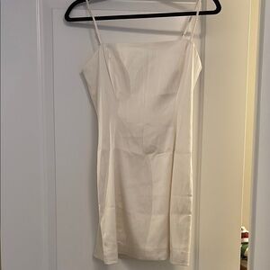 Aritzia white/cream satin mini dress